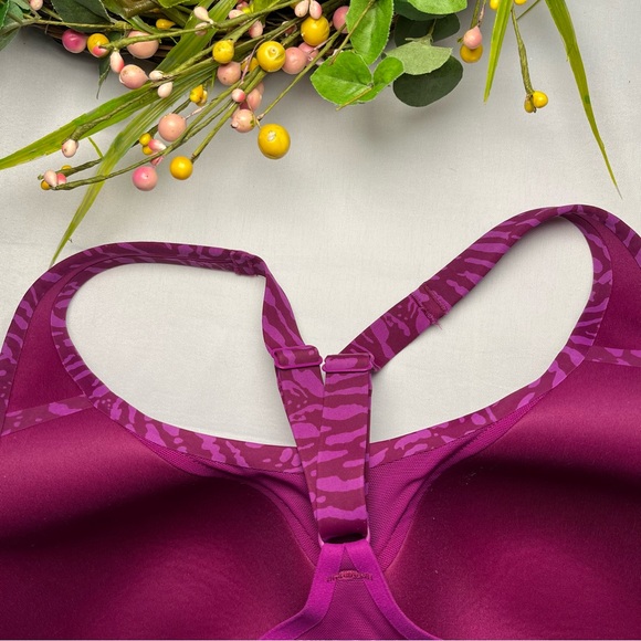 Athleta Advance Printed Bra B-DD In Fiji Magnolia Purple - Picture 10 of 11